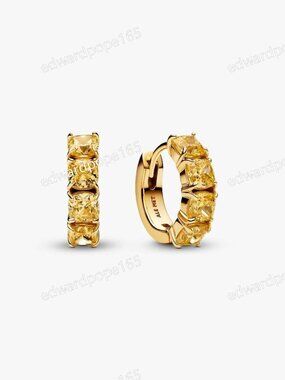 Yellow Hoop Earrings